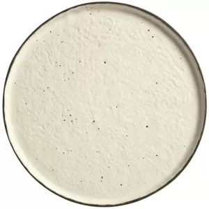 PLATO LOS RANCHOS DE PIEDRA MOTEADA BLANCA 10 3/4 PLG