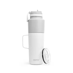 BOTELLA CON TAZA PARA VIAJE BLANCO 30 OZ