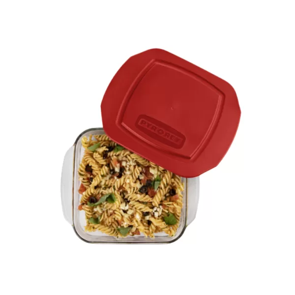 JUEGO DE 2 PYREX CUADRADO CON TAPA