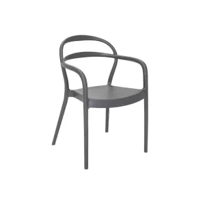 SILLA SISSI CON BRAZO GRAFITO