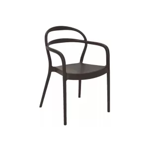 SILLA SISSI CON BRAZO MARRON