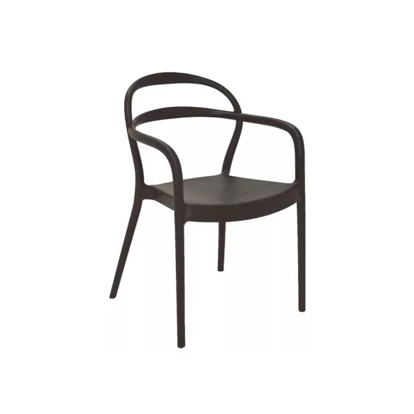 SILLA SISSI CON BRAZO MARRON