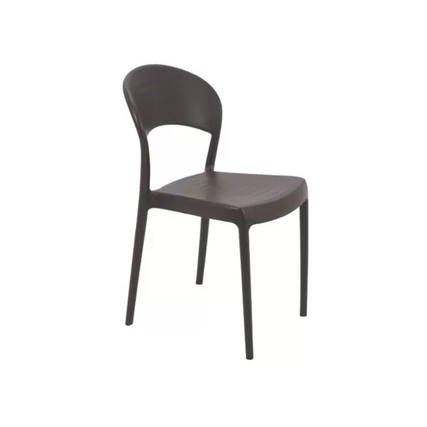 SILLA SISSI CON RESPALDO CERRADO MARRON