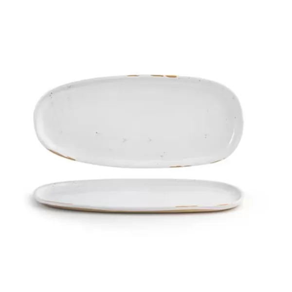 11IN OVAL ARTEFACT PLATE - ASH