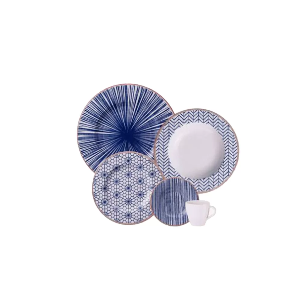 JUEGO DE VAJILLA ABSTRATTA PORCELANA DE 20 PIEZAS