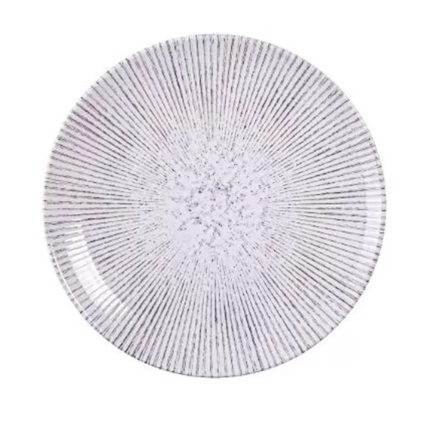 PLATO REDONDO DE PORCELANA DIAMANTINA 11.8PLG