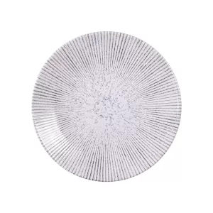 PLATO REDONDO DE PORCELANA DIAMANTINA 9PLG