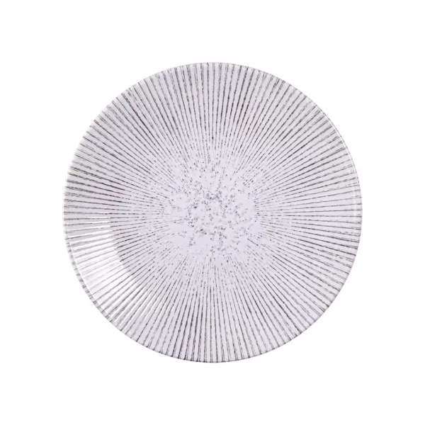 PLATO REDONDO DE PORCELANA DIAMANTINA 9PLG