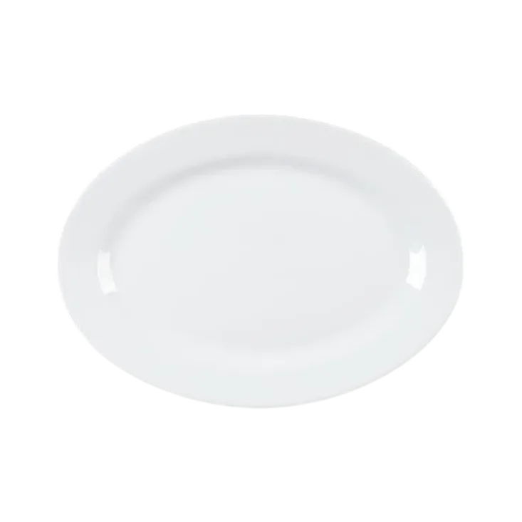 Plato colorado ovalado de 13 3/4 pulgadas