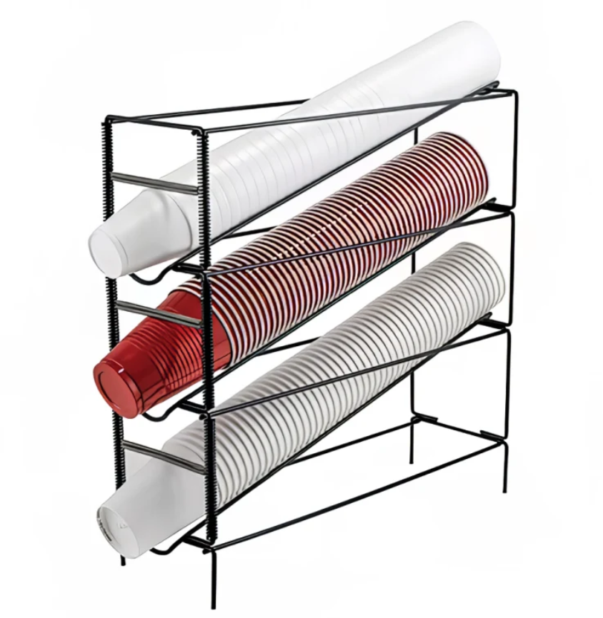 ESTANTE DISPENSADOR DE VASOS 3 NIVELES