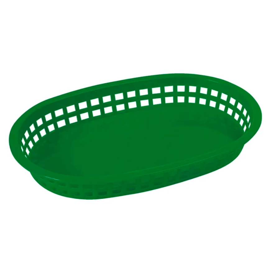 CANASTA OVALADA VERDE 10 PULGADAS H/150F