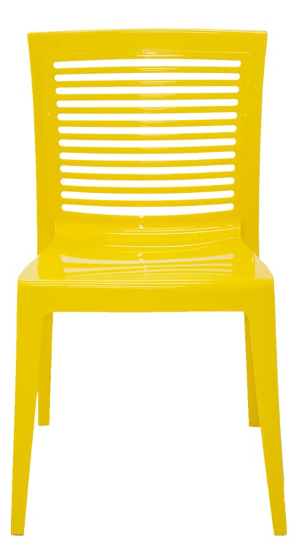 SILLA SUMMA VICTÓRIA EN POLIPROPILENO AMARILLO CON RESPALDO HORIZONTAL