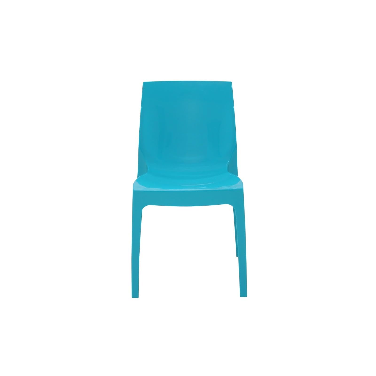 SILLA SUMMA ALICE BRILLO EN POLIPROPILENO AZUL