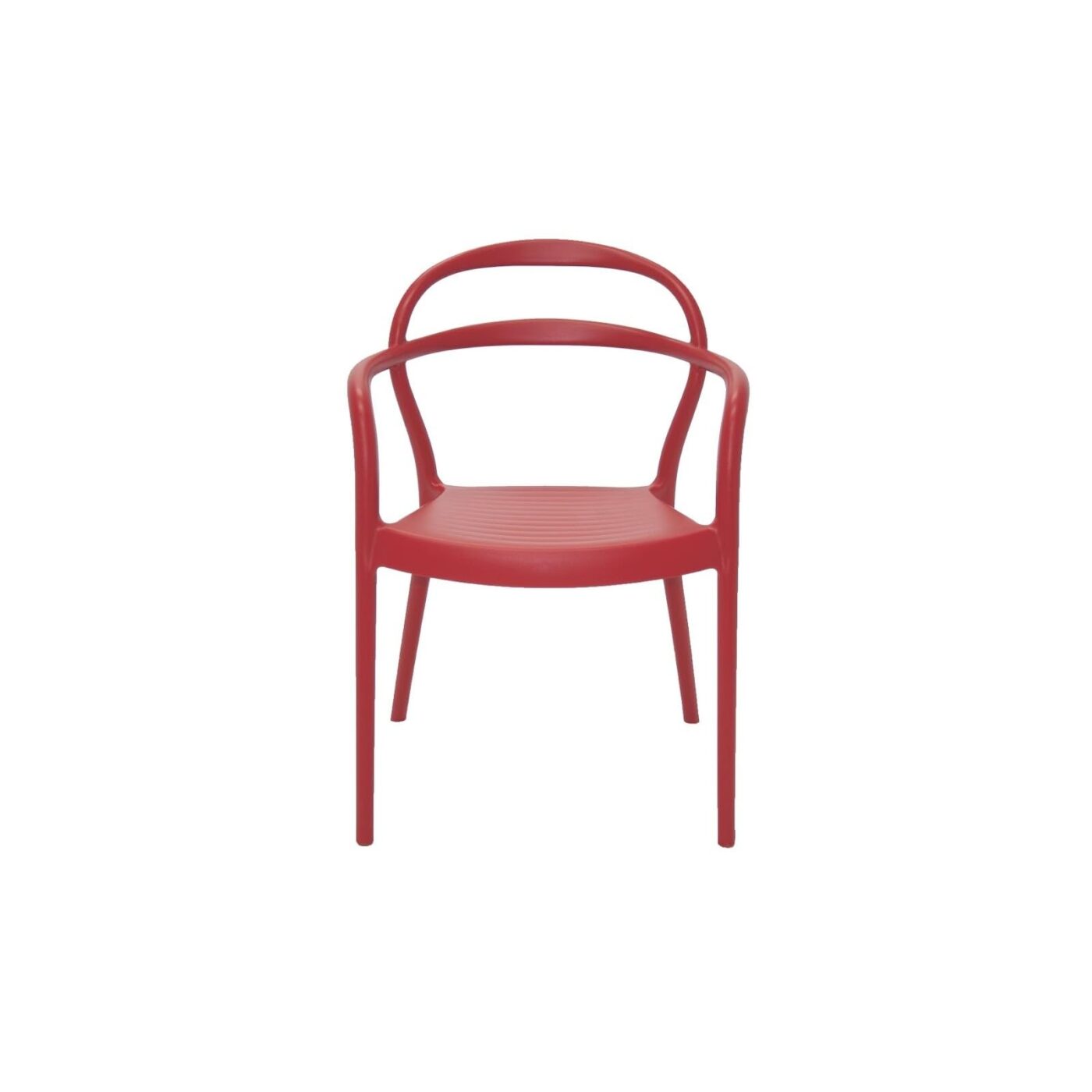 SILLA SUMMA SISSI EN POLIPROPELINO Y FIBRA CON BRAZOS ROJO