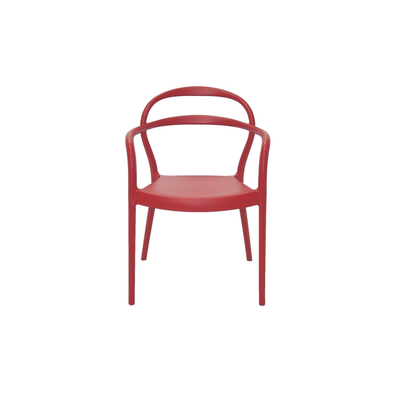 SILLA SUMMA SISSI EN POLIPROPELINO Y FIBRA CON BRAZOS ROJO