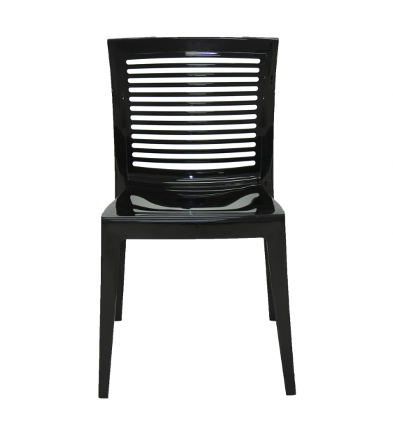 SILLA SUMMA VICTÓRIA EN POLIPROPELINO NEGRO CON RESPALDO HORIZONTAL