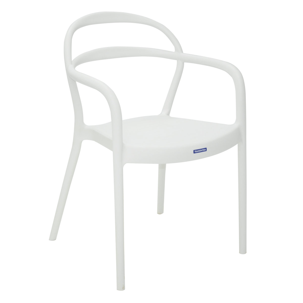 SILLA SUMMA SISSI CON RESPALDO CERRADO EN POLIPROPELINO Y FIBRA DE VIDRIO CON REPOSABRAZOS BLANCO