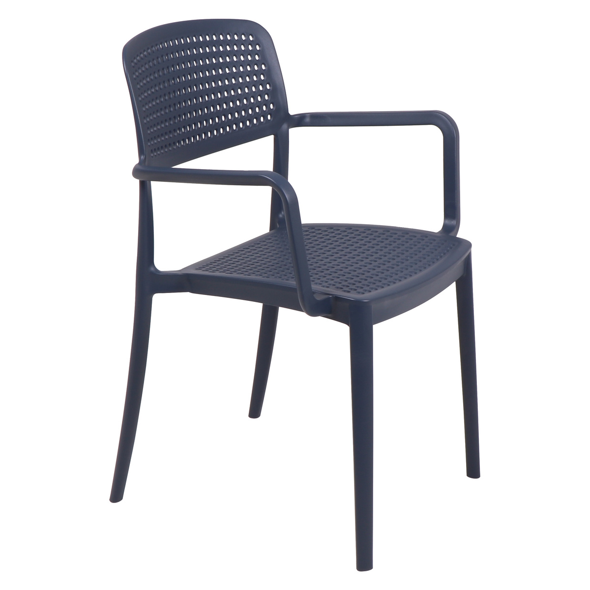 SILLA SUMMA SERENA EN POLIPROPELINO AZUL CON BRAZOS