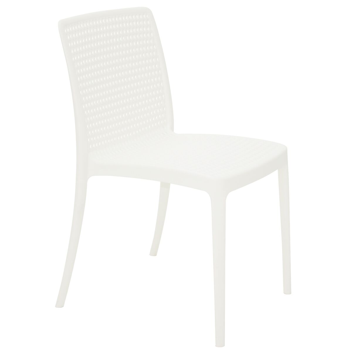 SILLA SUMMA ISABELLE EN POLIPROPILENO Y FIBRA DE VIDRIO BLANCA