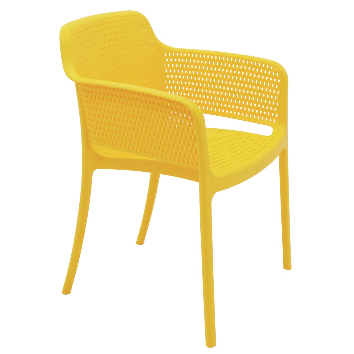 SILLA SUMMA GABRIELA EN POLIPROPILENO Y FIBRA DE VIDRIO AMARILLO