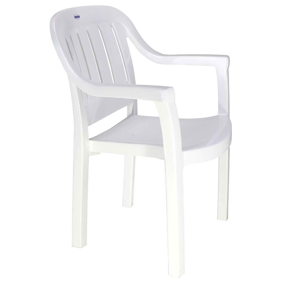 SILLA MIAMI CON RESPALDO HORIZONTAL EN POLIPROPELINO BLANCO