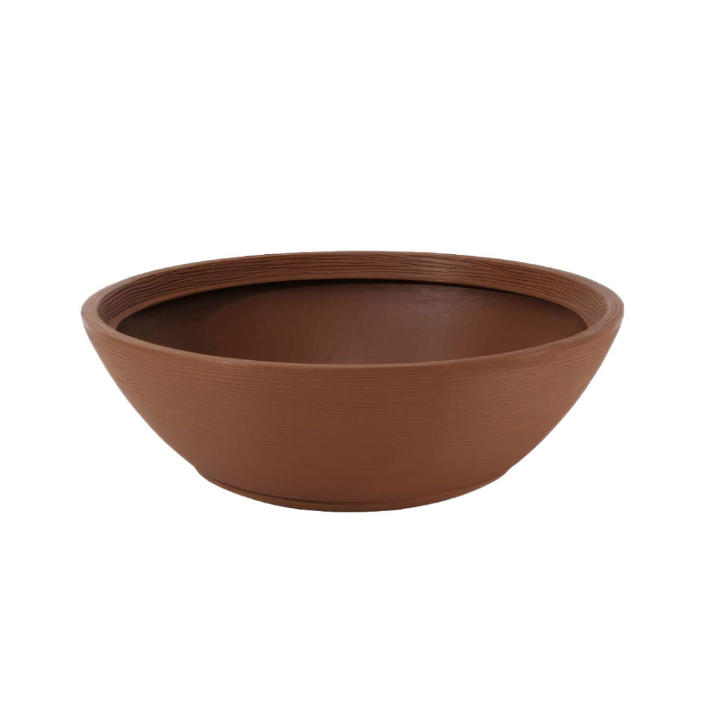 MACETA INDI EN POLIETILENO MARRON 22CM