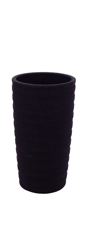 MACETA GRIEGO EN POLIETILENO NEGRO 65 CM